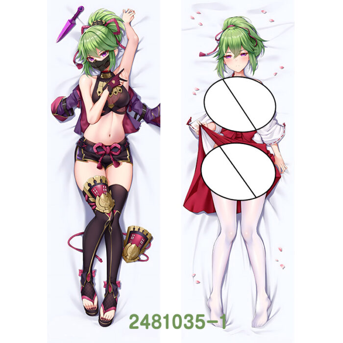 Anime ‌Genshin Impact KukiShinobu Double-Sided Print Hing Body Pillowcase Otaku Cosplay Pillow Cover