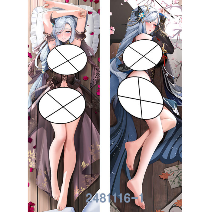 Anime ‌‌Genshin Impact Shenhe Double-Sided Print Hing Body Pillowcase Otaku Cosplay Pillow Cover