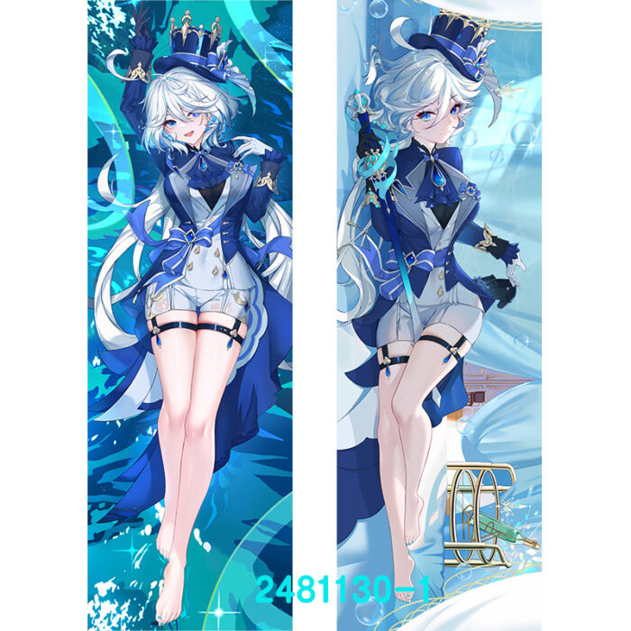 Anime Genshin Impact Furina Double-Sided Print Hing Body Pillowcase Otaku Cosplay Pillow Cover