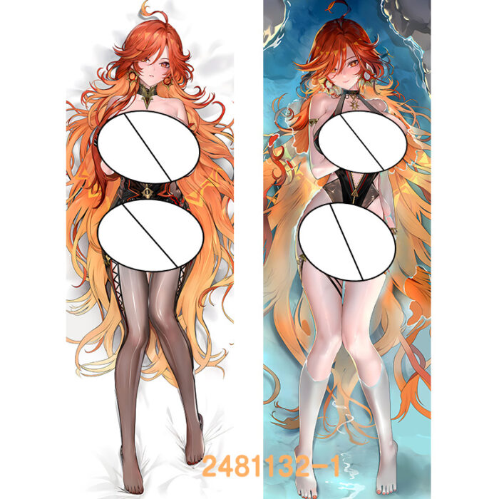Anime Genshin Impact Mavuika Double-Sided Print Hing Body Pillowcase Otaku Cosplay Pillow Cover