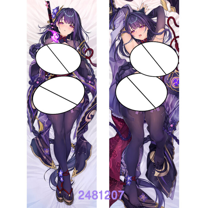 Anime Genshin Impact Raiden Shogun Double-Sided Print Hing Body Pillowcase Otaku Cosplay Pillow Cover