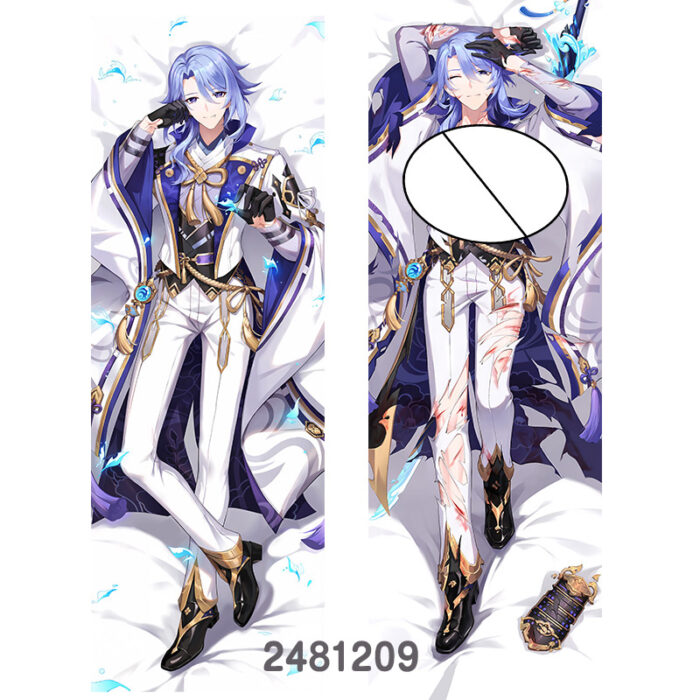 Anime Genshin Impact Kamisato Ayato Double-Sided Print Hing Body Pillowcase Otaku Cosplay Pillow Cover