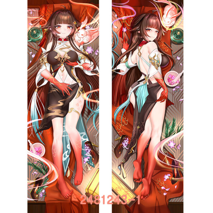 Anime ‌‌Honkai: Star Rail Lingsha Double-Sided Print Hing Body Pillowcase Otaku Cosplay Pillow Cover