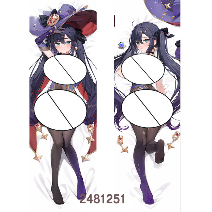 Anime Genshin Impact Mona Double-Sided Print Hing Body Pillowcase Otaku Cosplay Pillow Cover