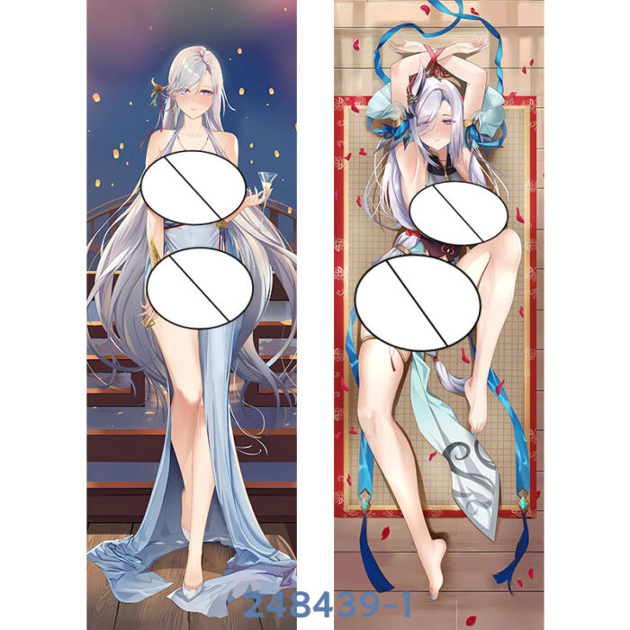 Anime Genshin Impact Shenhe Double-Sided Print Hing Body Pillowcase Otaku Cosplay Pillow Cover