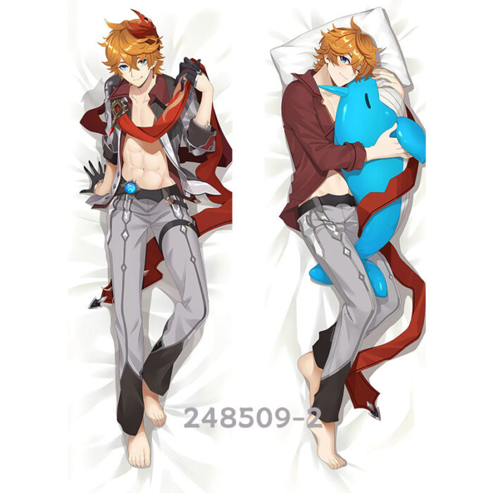 Anime Genshin Impact Tartaglia Double-Sided Print Hing Body Pillowcase Otaku Cosplay Pillow Cover - Image 3