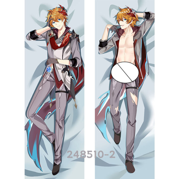 Anime Genshin Impact Tartaglia Double-Sided Print Hing Body Pillowcase Otaku Cosplay Pillow Cover - Image 3