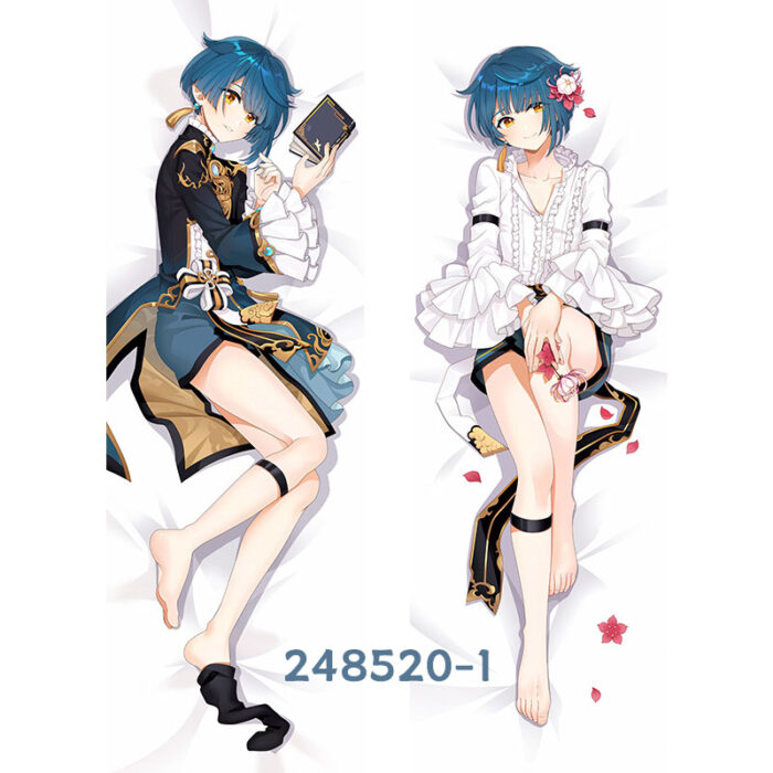Anime Genshin Impact Xingqiu Double-Sided Print Hing Body Pillowcase Otaku Cosplay Pillow Cover