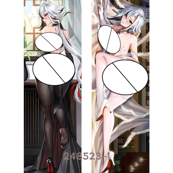 Anime Genshin Impact Arlecchino Double-Sided Print Hing Body Pillowcase Otaku Cosplay Pillow Cover