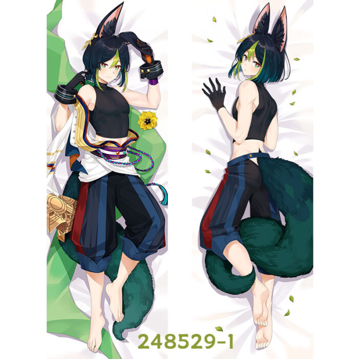 Anime Genshin Impact Tighnari Double-Sided Print Hing Body Pillowcase Otaku Cosplay Pillow Cover