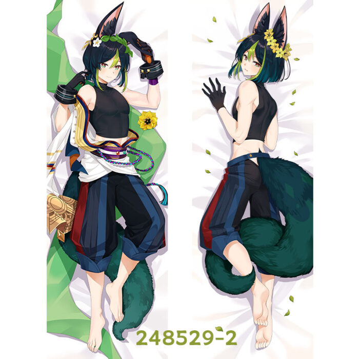 Anime Genshin Impact Tighnari Double-Sided Print Hing Body Pillowcase Otaku Cosplay Pillow Cover - Image 3