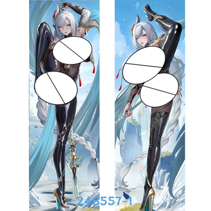 Anime Genshin Impact Shenhe Double-Sided Print Hing Body Pillowcase Otaku Cosplay Pillow Cover