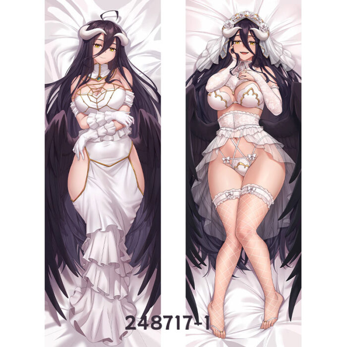 Anime Overlord albedo Double-Sided Print Hing Body Pillowcase Otaku Cosplay Pillow Cover