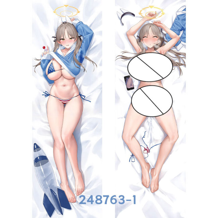 Anime ‌Blue Archive Blue Archive Double-Sided Print Hing Body Pillowcase Otaku Cosplay Pillow Cover