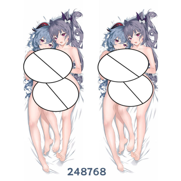 Anime Genshin Impact Ganyu Keqing Double-Sided Print Hing Body Pillowcase Otaku Cosplay Pillow Cover
