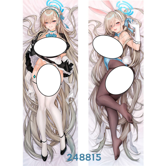 Anime Blue Archive Asuna Double-Sided Print Hing Body Pillowcase Otaku Cosplay Pillow Cover