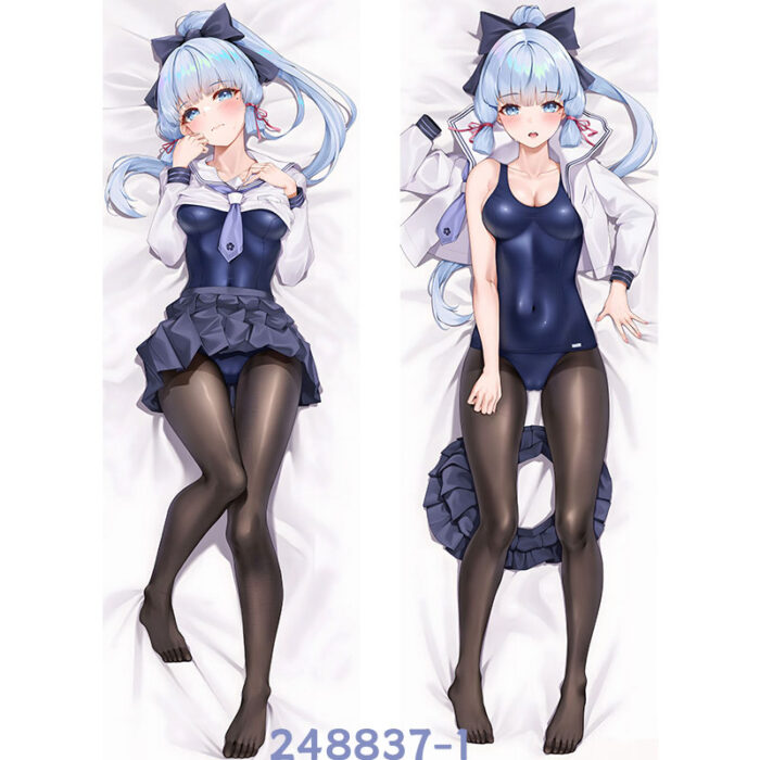 Anime ‌Genshin Impact KamisatoAyaka Double-Sided Print Hing Body Pillowcase Otaku Cosplay Pillow Cover