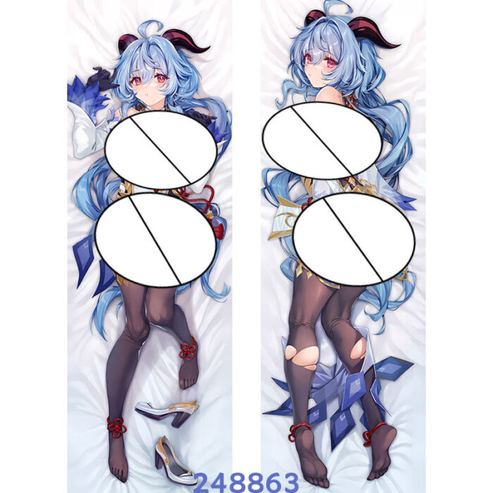 Anime Genshin Impact Ganyu Double-Sided Print Hing Body Pillowcase Otaku Cosplay Pillow Cover