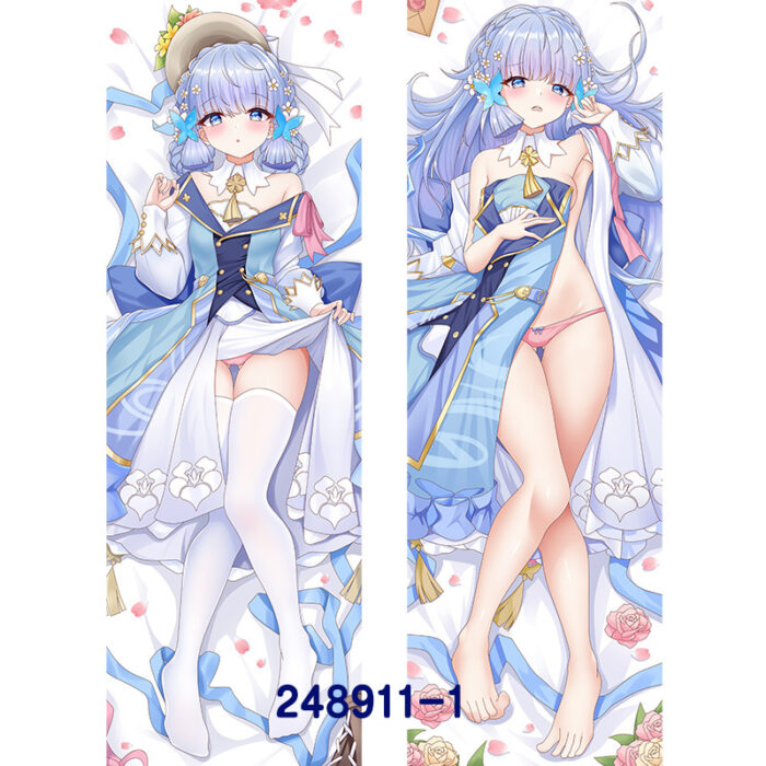 Anime Genshin Impact Kamisato Ayaka Double-Sided Print Hing Body Pillowcase Otaku Cosplay Pillow Cover