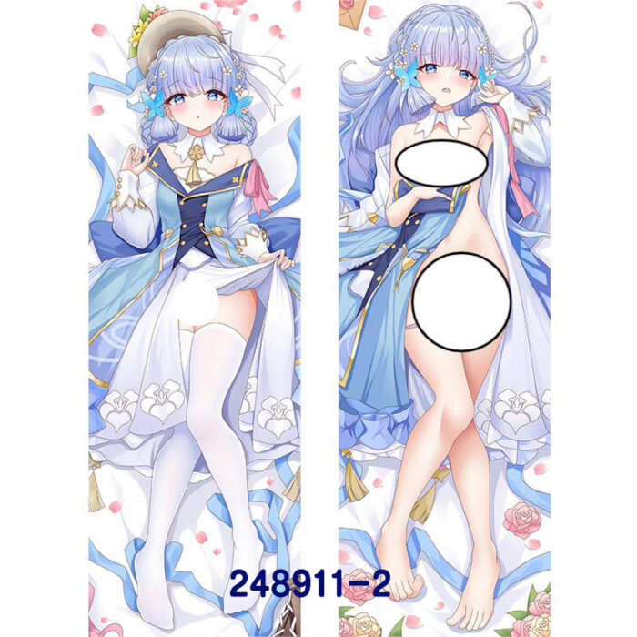 Anime Genshin Impact Kamisato Ayaka Double-Sided Print Hing Body Pillowcase Otaku Cosplay Pillow Cover - Image 3