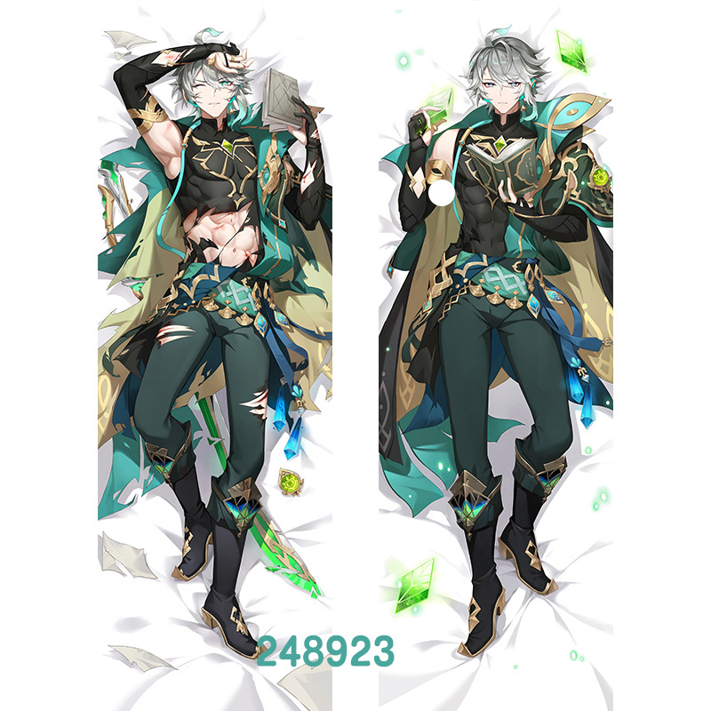 Anime Genshin Impact Alhaitham Double-Sided Print Hing Body Pillowcase Otaku Cosplay Pillow Cover