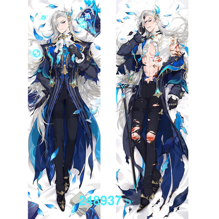 Anime ‌Genshin Impact Neuvillette Double-Sided Print Hing Body Pillowcase Otaku Cosplay Pillow Cover