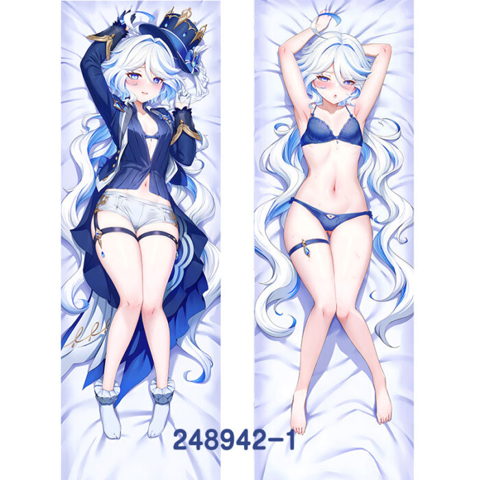 Anime Genshin Impact Furina Double-Sided Print Hing Body Pillowcase Otaku Cosplay Pillow Cover
