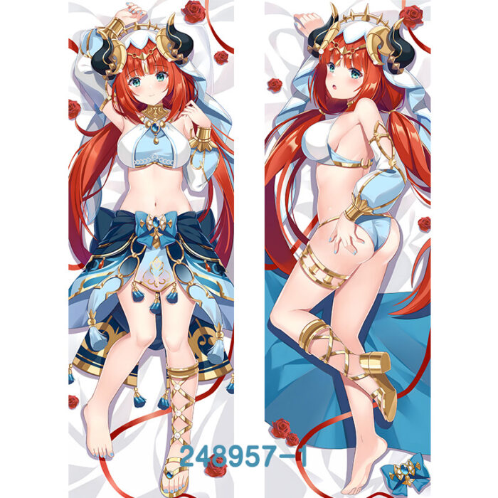 Anime Genshin Impact Nilou Double-Sided Print Hing Body Pillowcase Otaku Cosplay Pillow Cover