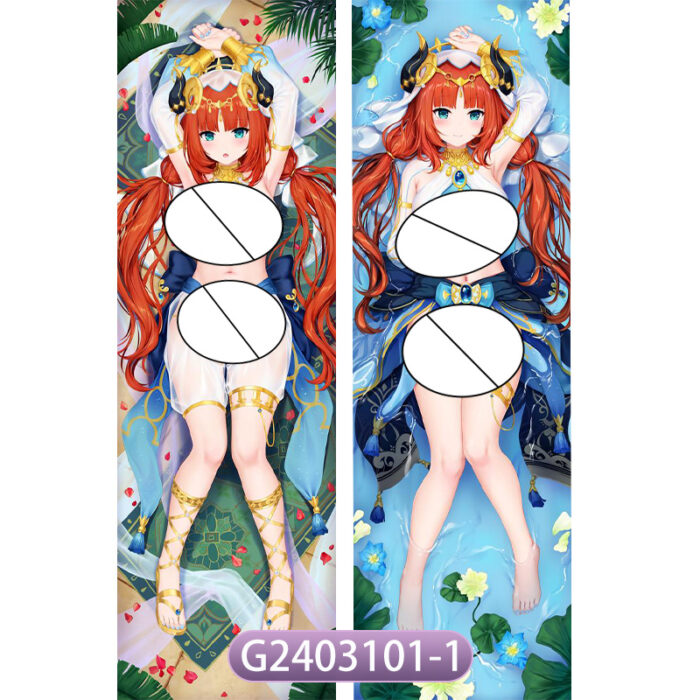 Anime Genshin Impact Nilou Double-Sided Print Hing Body Pillowcase Otaku Cosplay Pillow Cover