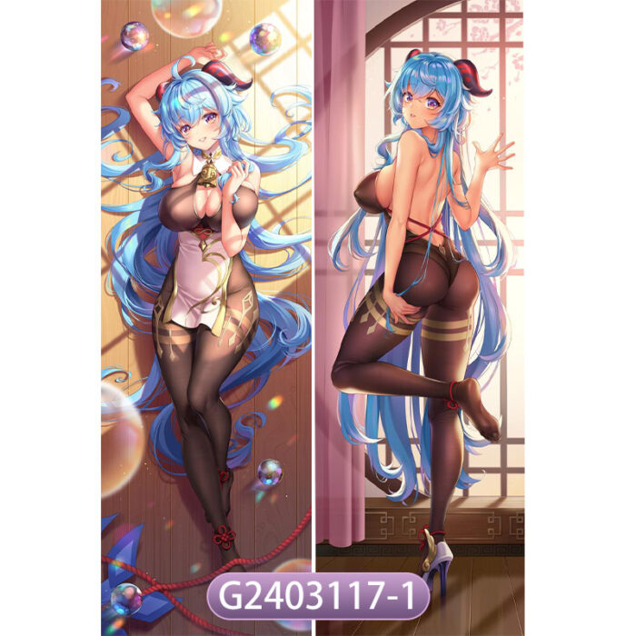 Anime Genshin Impact Ganyv Double-Sided Print Hing Body Pillowcase Otaku Cosplay Pillow Cover