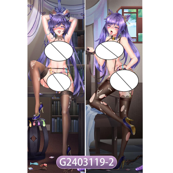 Anime Genshin Impact Keqing Double-Sided Print Hing Body Pillowcase Otaku Cosplay Pillow Cover - Image 3