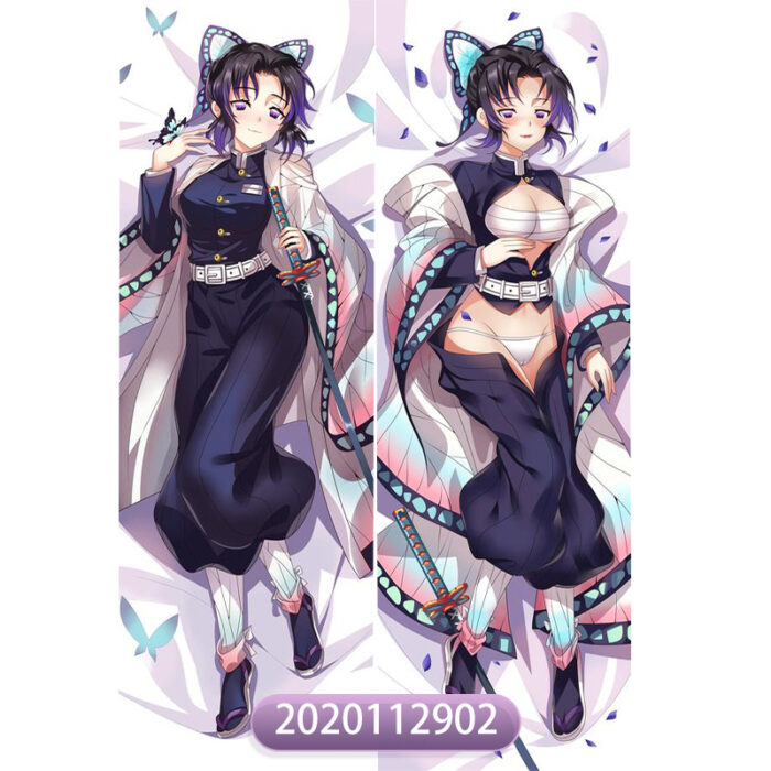 Anime Demon Slayer Kochou Shinobu Double-Sided Print Hing Body Pillowcase Otaku Cosplay Pillow Cover