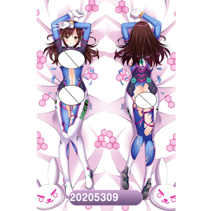 Anime Overwatch DVA Double-Sided Print Hing Body Pillowcase Otaku Cosplay Pillow Cover