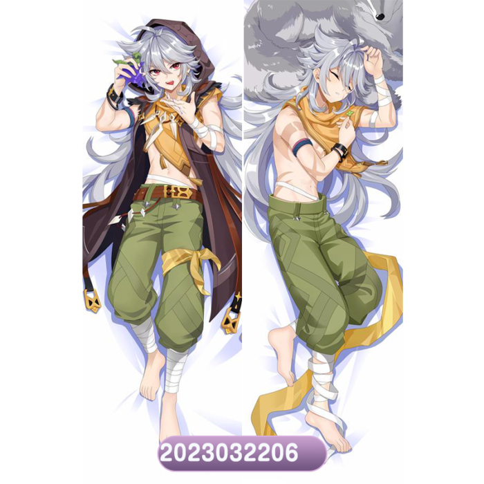 Anime Genshin Impact Razor Double-Sided Print Hing Body Pillowcase Otaku Cosplay Pillow Cover