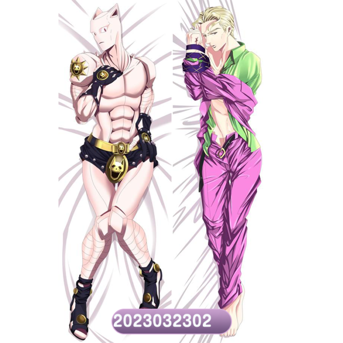 Anime jojo Kira Yoshikage Double-Sided Print Hing Body Pillowcase Otaku Cosplay Pillow Cover