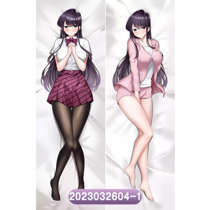 Anime Komi Can’t CommunicateDouble-Sided Print Hing Body Pillowcase Otaku Cosplay Pillow Cover