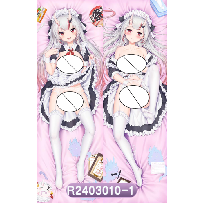 Anime Vtuber Nakiri Ayame Double-Sided Print Hing Body Pillowcase Otaku Cosplay Pillow Cover