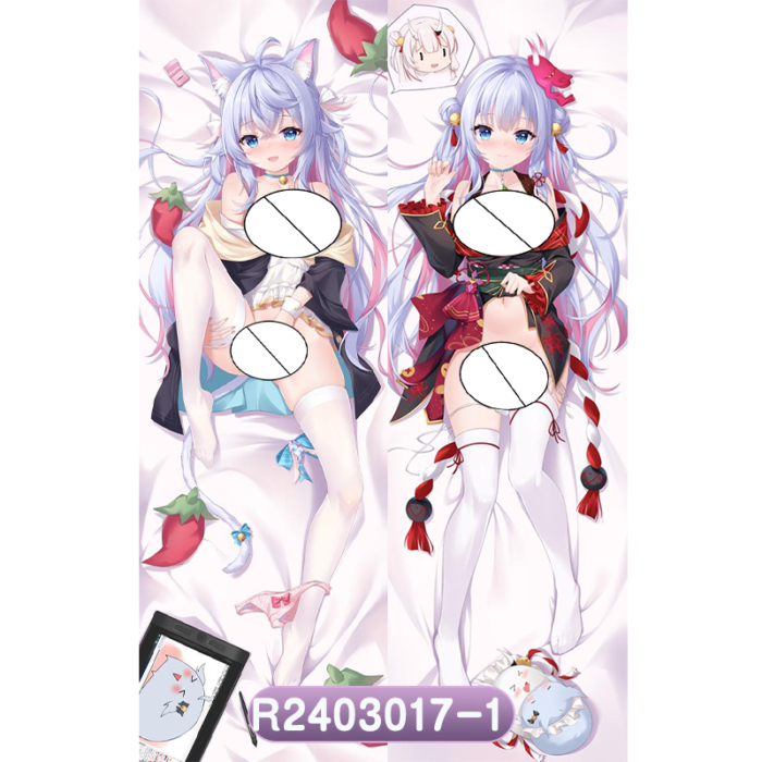 Anime Vtuber Kagura Nana  Double-Sided Print Hing Body Pillowcase Otaku Cosplay Pillow Cover
