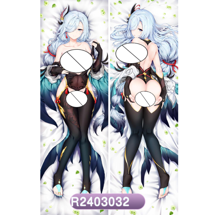 Anime Genshin Impact Shenhe Double-Sided Print Hing Body Pillowcase Otaku Cosplay Pillow Cover