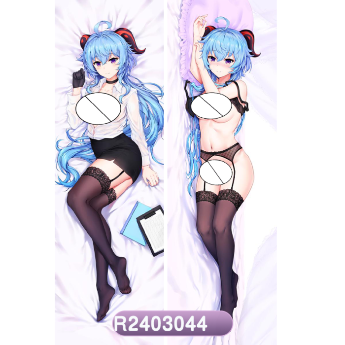 Anime Genshin Impact Ganyu Double-Sided Print Hing Body Pillowcase Otaku Cosplay Pillow Cover