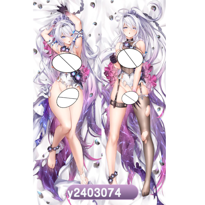 Anime  Kiana Kaslana Double-Sided Print Hing Body Pillowcase Otaku Cosplay Pillow Cover