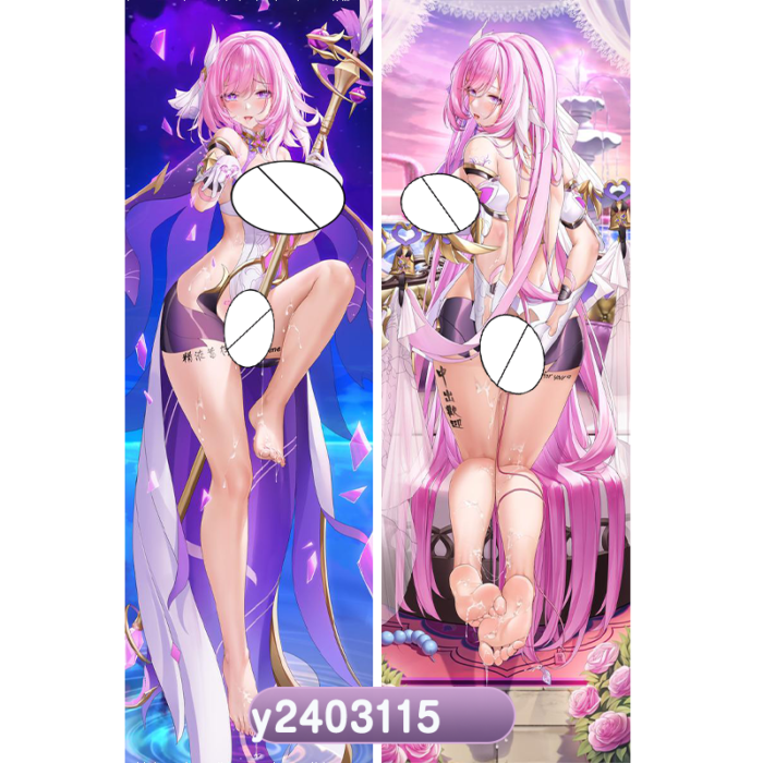 Anime Honkai: Star Rail Elysia Double-Sided Print Hing Body Pillowcase Otaku Cosplay Pillow Cover