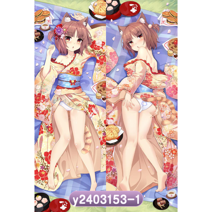 Anime NEKOPARA Double-Sided Print Hing Body Pillowcase Otaku Cosplay Pillow Cover