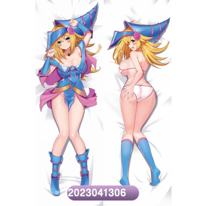 Anime YuGiOh Dark Magician Double-Sided Print Hing Body Pillowcase Otaku Cosplay Pillow Cover