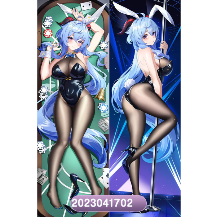 Anime Genshin Impact Ganyu Double-Sided Print Hing Body Pillowcase Otaku Cosplay Pillow Cover
