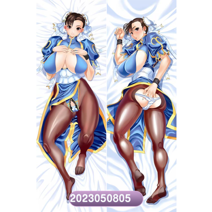 Anime Street Fighter Chun Li Double-Sided Print Hing Body Pillowcase Otaku Cosplay Pillow Cover